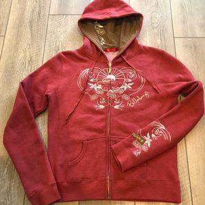 Billabong Red Hoodie with Graphic Design